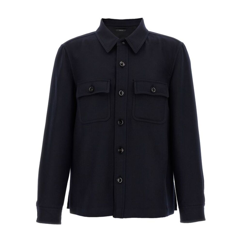 Tom Ford Blue Wool Men's Blouse